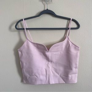 Abercrombie & Fitch sweetheart crop tank pink Large